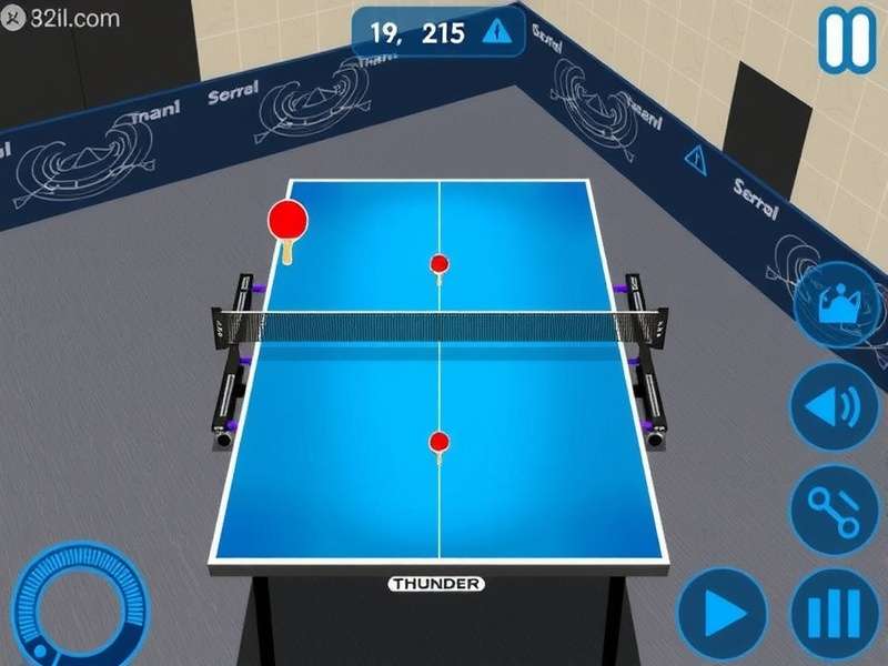 Thunder Table Tennis Game Screenshot